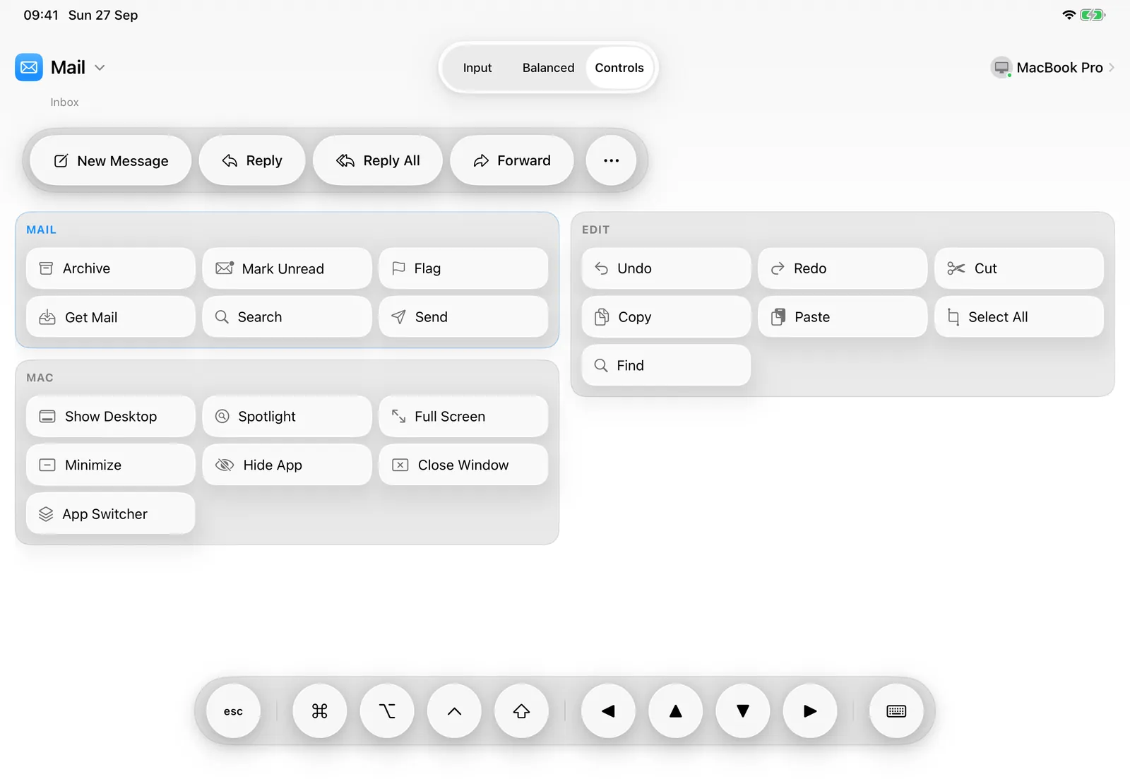 ControlPad for Mail: New Message, Reply, Reply All and Forward, plus Archive, Flag and more