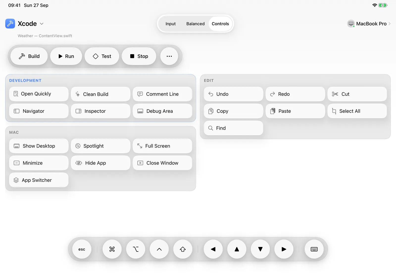 ControlPad for Xcode: Build, Run, Test and Stop, plus Open Quickly and panes